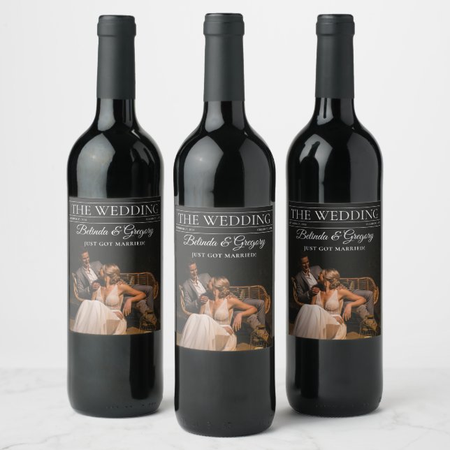 Magazine Editorial Newspaper Photos Wedding  Wine Label (Bottles)