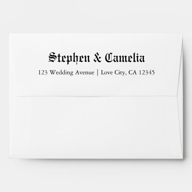 Magazine Editorial Newspaper Wedding Photo Envelope (Back (Top Flap))