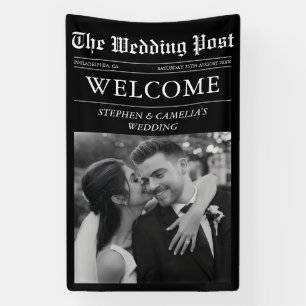 Magazine Editorial Newspaper Wedding Welcome Sign