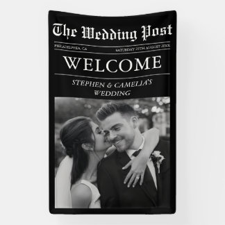 Magazine Editorial Newspaper Wedding Welcome Sign