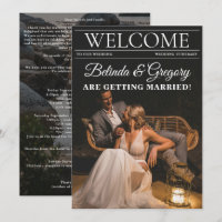 Magazine Editorial Photo Wedding Itinerary Program