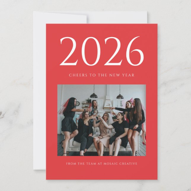 Magazine editorial style photo new year card  (Front)