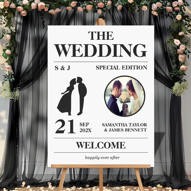 Magazine Editorial Style Wedding  Entrance Welcome Acrylic Sign (Creator Uploaded)