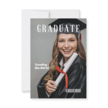 MAGAZINE GRADUATION ANNOUNCEMENT PARTY INVITATION