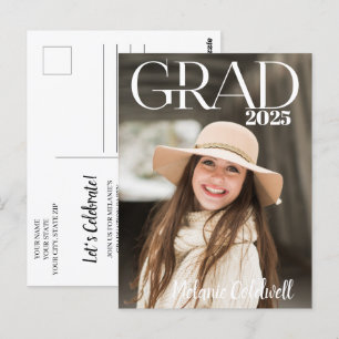 Magazine-Inspired Graduation Party Invitation Postcard