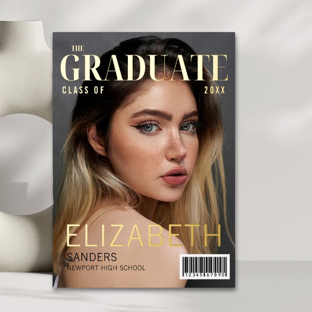 Magazine-inspired Graduation with metallic embossi (Creator Uploaded)