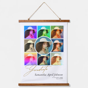 Magazine Pop Art Retro Diptych Graduation Photo Hanging Tapestry