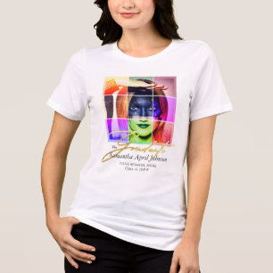 Magazine Pop Art Retro Modern Graduation Photo  Tri-Blend Shirt