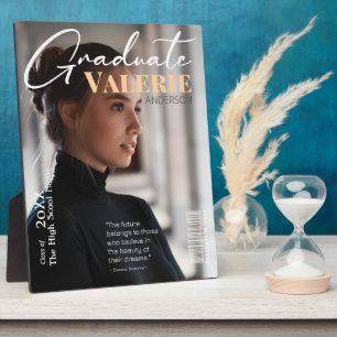 ✨Magazine Style Elegant & Modern Graduate Plaque