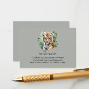 Magazine Style Wild Safari cute Tiger baby shower  Enclosure Card