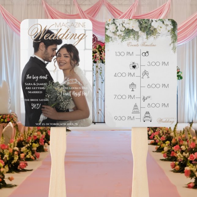 MAGAZINE Timeline and Wedding Programs Hand Fan (Creator Uploaded)