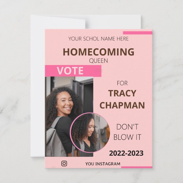 Magazine Vote Homecoming Queen Flyer Template (Front)