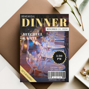 Magazine Wedding Rehearsal Dinner Invitation