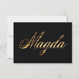 Magda gold Design Lettering Karte