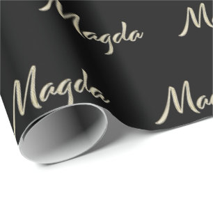 Magda white Handwriting Gift Paper
