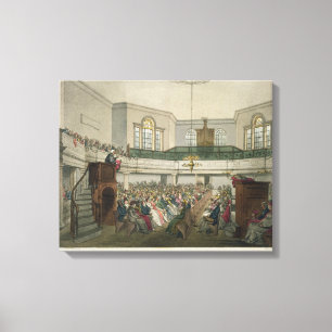 Magdalen Chapel, from 'Ackermann's Microcosm of Lo Canvas Print