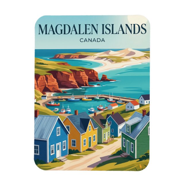 Magdalen Islands Canada Magnet (Vertical)