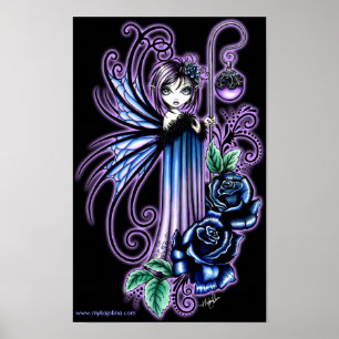"Magdalene" Gothic Blue Rose Fairy Posters