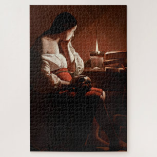 Magdalene with the Smoking Flame, La Tour Jigsaw Puzzle