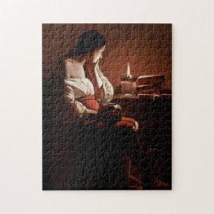 Magdalene with the Smoking Flame, La Tour Jigsaw Puzzle