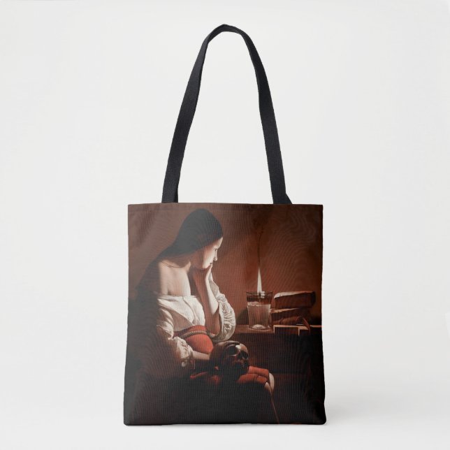Magdalene with the Smoking Flame, La Tour Tote Bag (Front)