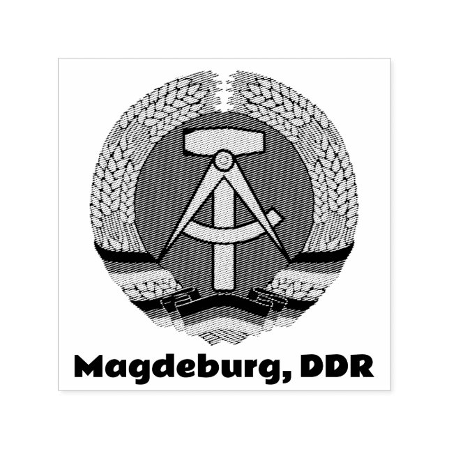 Magdeburg, DDR, Magdeburg, Germany (Ossi) Self-inking Stamp (Design)
