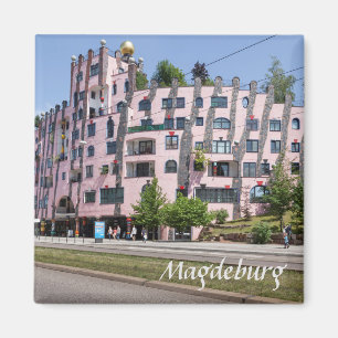 Magdeburg Hunderwasser Grüne Zitadelle photo Magnet
