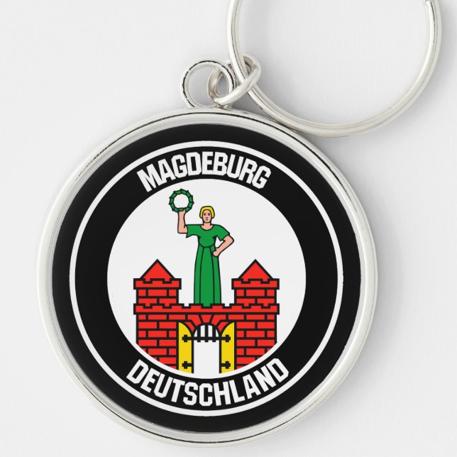 Magdeburg Round Emblem Key Ring (Front)
