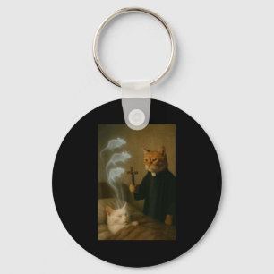 Mage Cat Meme Cat Exorcism Mouse Funny Fantasy Hum Key Ring