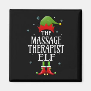 Mage Therapist Elf Xmas Funny Family Matching Chri Magnet