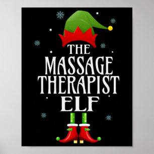 Mage Therapist Elf Xmas Funny Family Matching Chri Poster