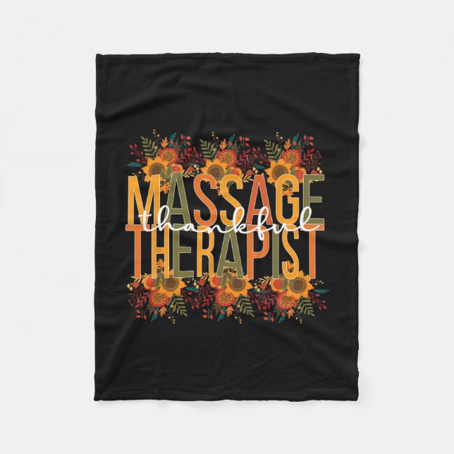 Mage Therapist Thanksgiving Mage Therapy  Fleece Blanket (Front)