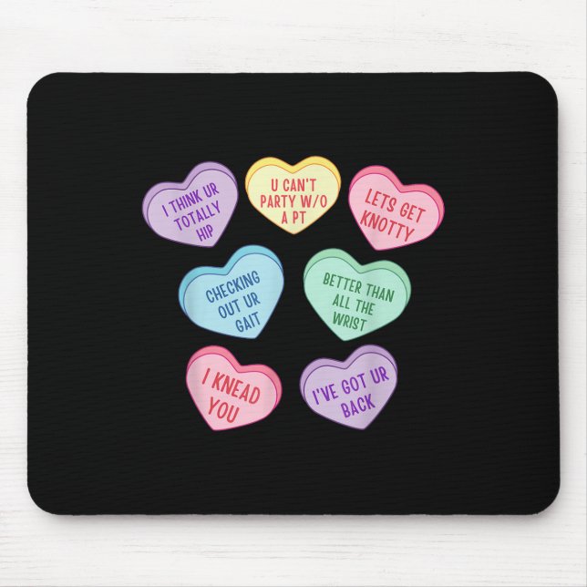 Mage Therapist Valentines Mage Therapy Heart Mouse Mat (Front)