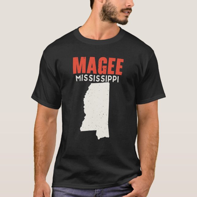 Magee Mississippi USA State America Travel Mississ T-Shirt (Front)