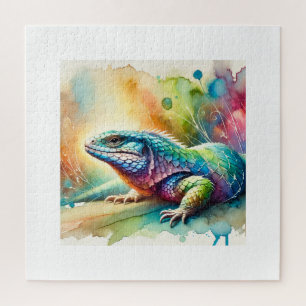 Magellanic Lizard 120924AREF105 - Watercolor Jigsaw Puzzle