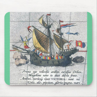 Magellan's ship a depiction from 1590 mouse mat
