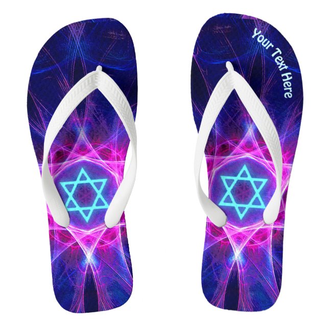 Magen Bet Fractal Flip Flops (Footbed)