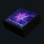 Magen Bet Gift Box<br><div class="desc">A blue and purple, fractal Star of David (Magen David). Customise by adding your own text. A fine gift for an engagement or wedding.</div>