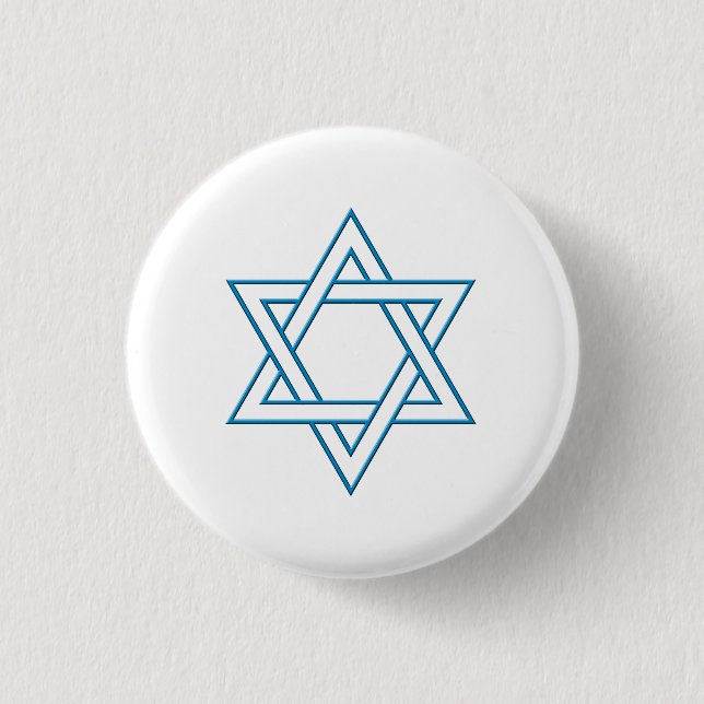 Magen David 3 Cm Round Badge (Front)