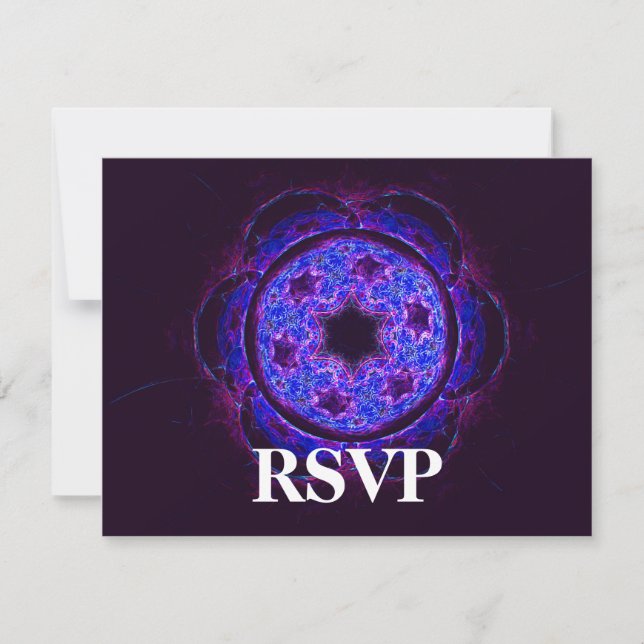 Magen David Alef Bar/Bat Mitzvah RSVP Card (Front)