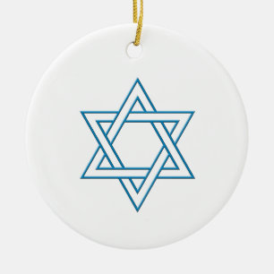 Magen David Ceramic Tree Decoration