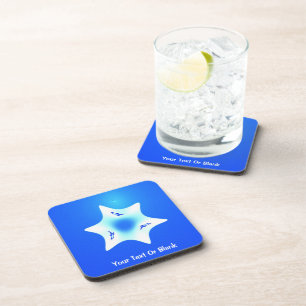 Magen Lavan (White Star) Coaster