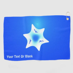 Magen Lavan (White Star) Golf Towel