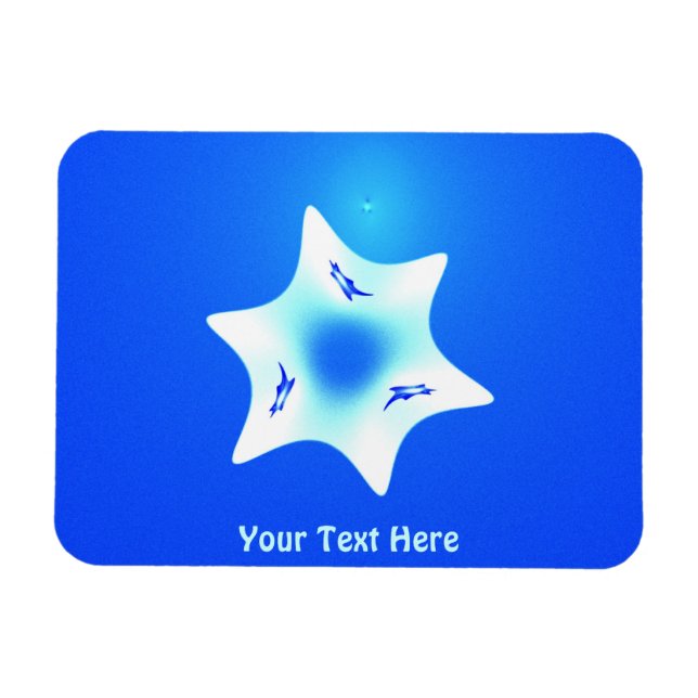 Magen Lavan (White Star) Magnet (Horizontal)