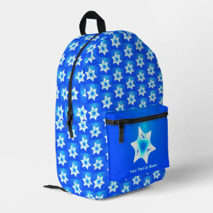 Magen Lavan (White Star) Printed Backpack
