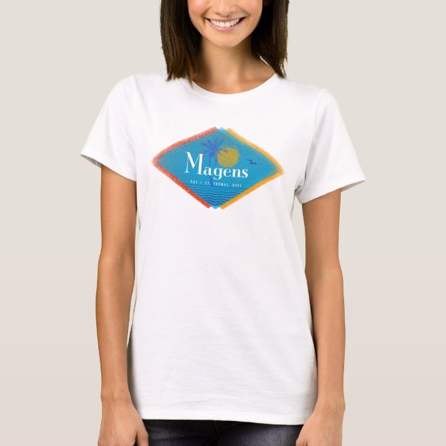 Magens Bay Mid Century Retro USVI St. Thomas T-Shirt (Front)