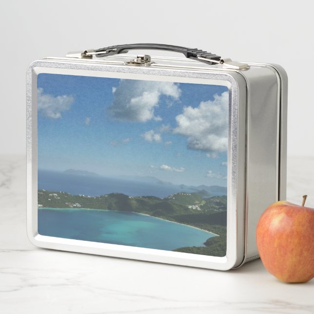 Magens Bay, St. Thomas Beautiful Island Scene Metal Lunch Box (In Situ)