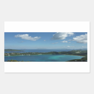 Magens Bay, St. Thomas Beautiful Island Scene Rectangular Sticker
