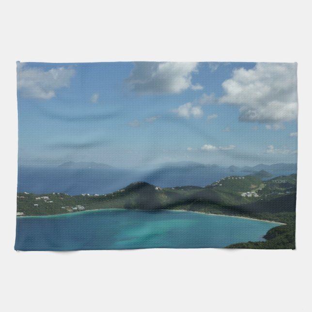Magens Bay, St. Thomas Beautiful Island Scene Tea Towel (Horizontal)