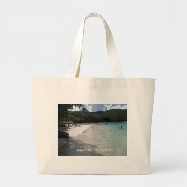Magen's Bay, St. Thomas Large Tote Bag (Front)